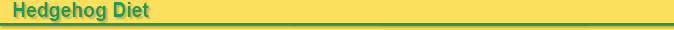 Hedgehog Diet