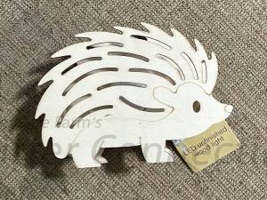 Wood LED Hedgehog Light