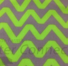 Neon Green / Gray Chevron