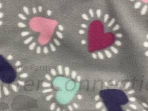 Multi color hearts on gray