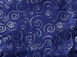 Blue With Silver Swirl