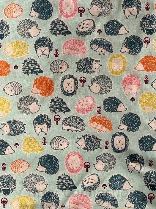 Light Blue With Colorful Hedgehogs
