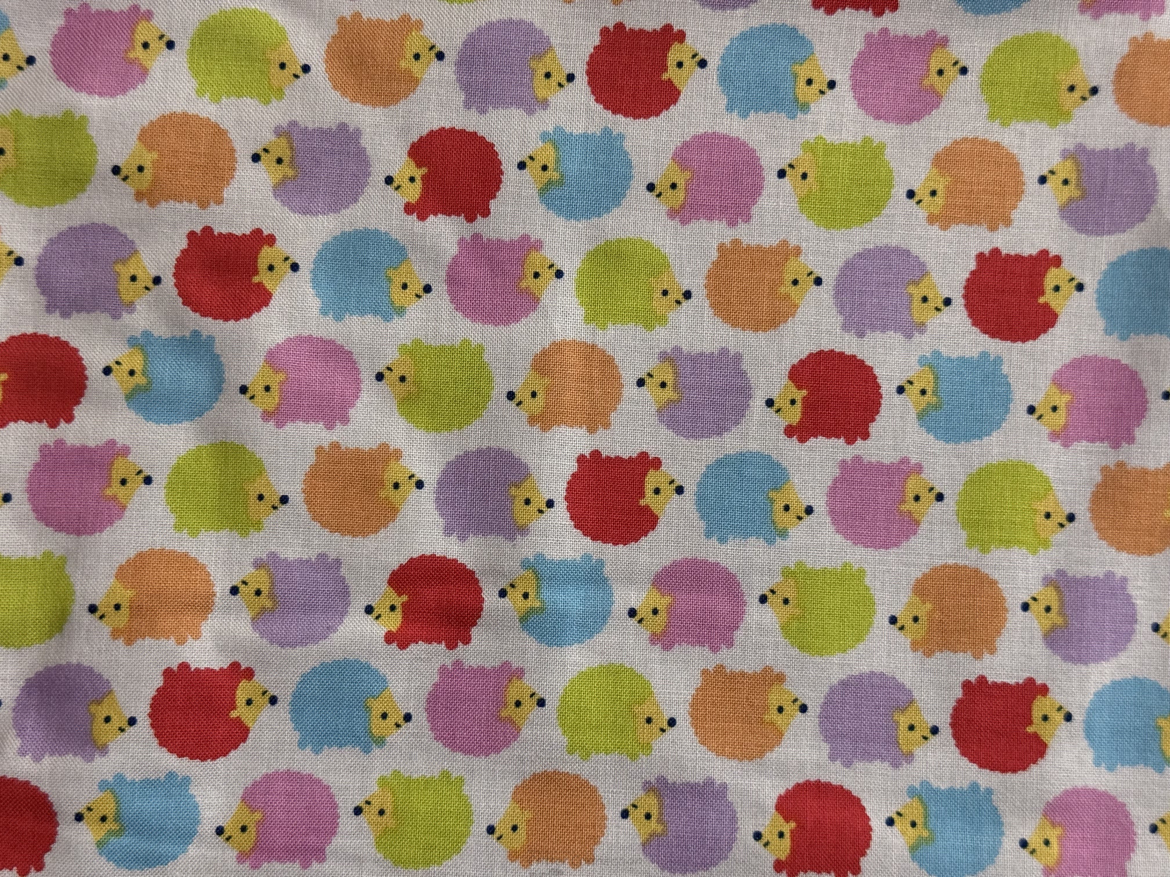 Colorful Hedgehogs in a Row