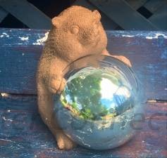 Hedgehog Gazing Ball Figurine