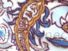 Gold Maroon Blue Paisley 